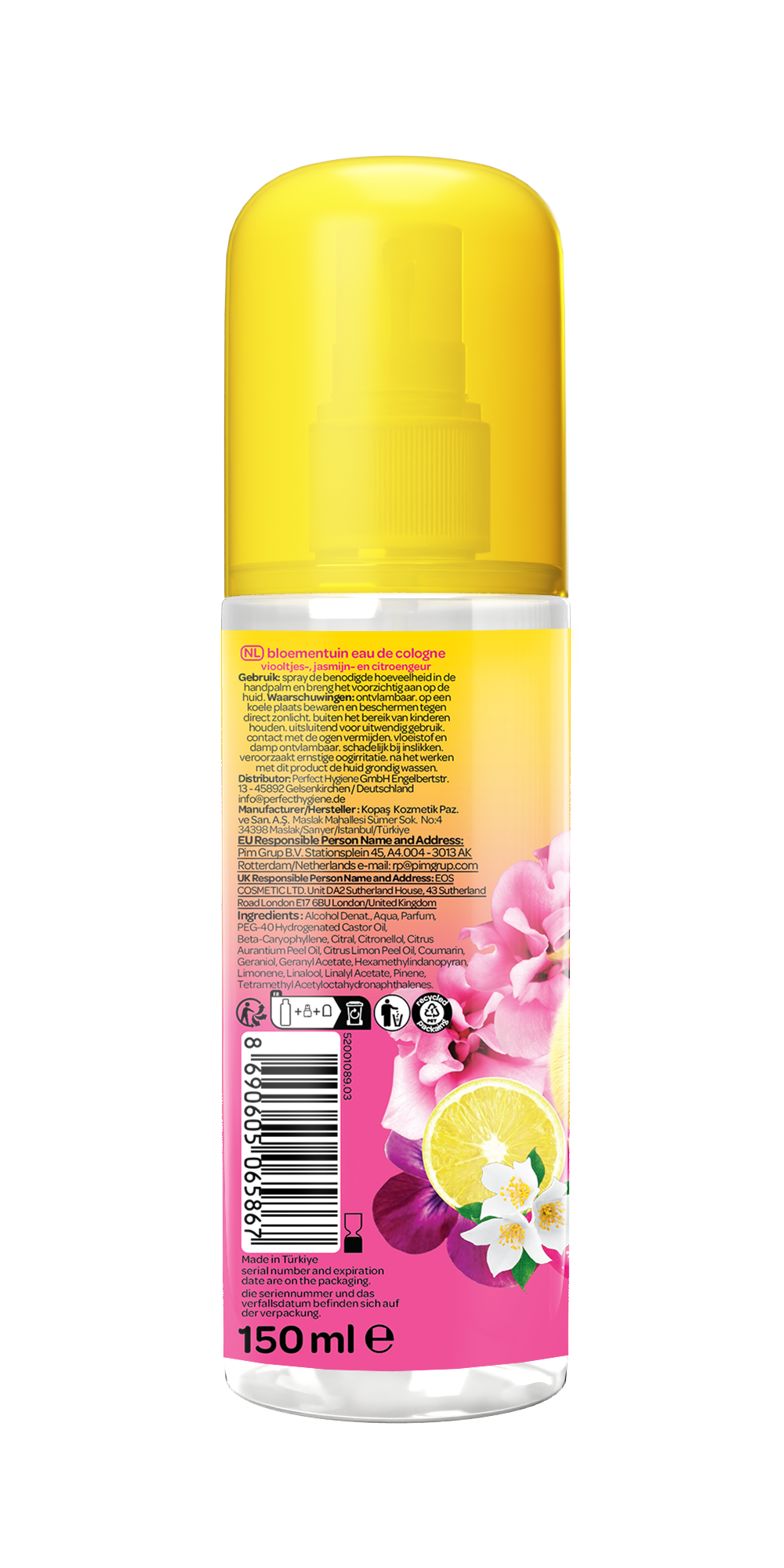 Dalin Cologne 150 ml - Blumengarten